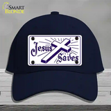 Jesus Saves Novelty License Plate Hat Cotton / Navy