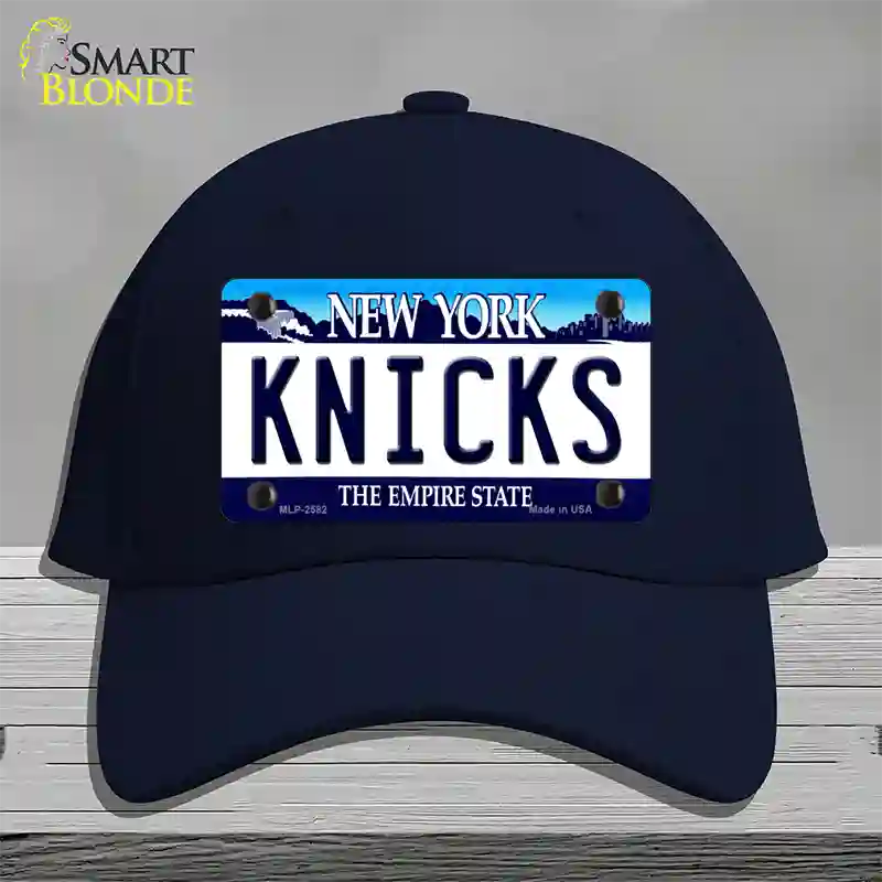 Knicks New York State Novelty License Plate Hat Cotton / Navy