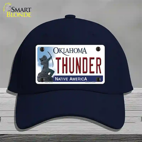 Thunder Oklahoma State Novelty License Plate Hat Cotton / Navy