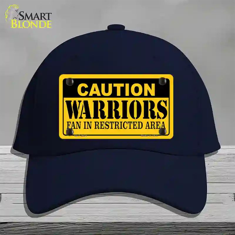 Caution Warriors Fan Novelty License Plate Hat Cotton / Navy