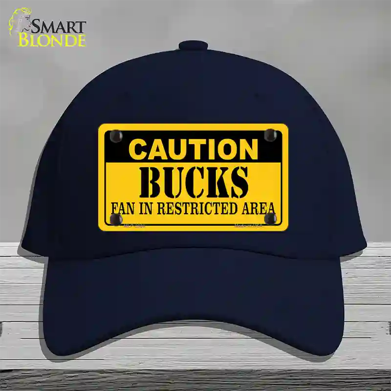 Caution Bucks Fan Novelty License Plate Hat Cotton / Navy