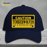 Caution Timberwolves Fan Novelty License Plate Hat Cotton / Navy