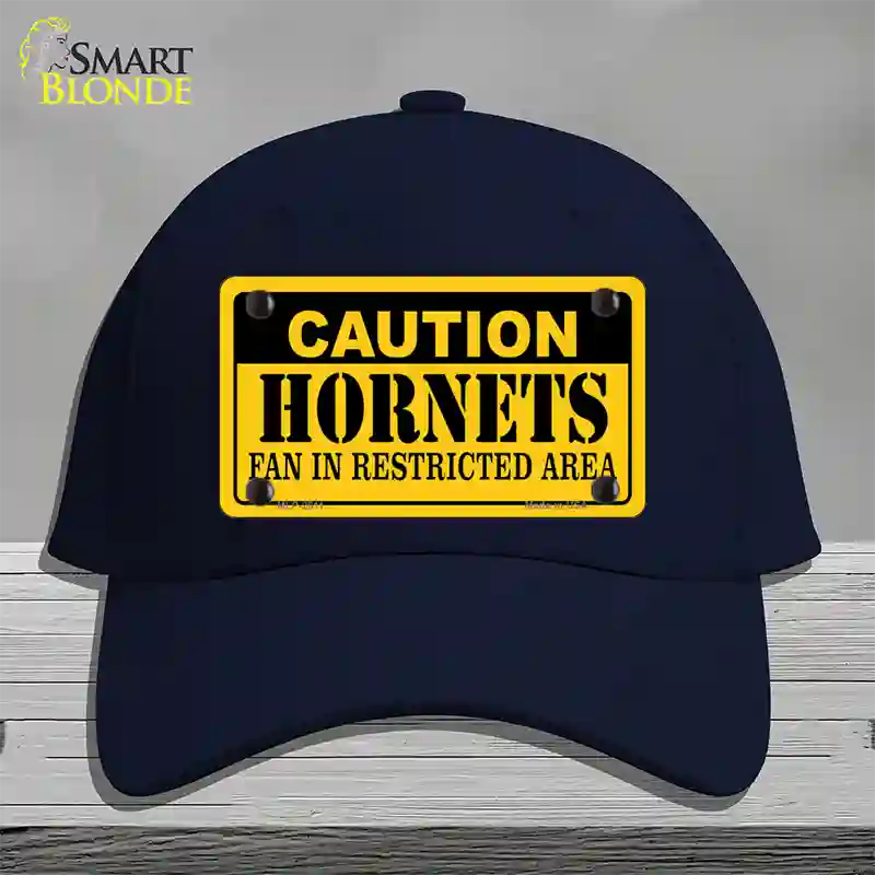 Caution Hornets Fan Novelty License Plate Hat Cotton / Navy