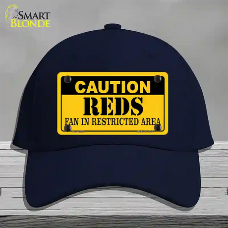 Caution Reds Fan Novelty License Plate Hat Cotton / Navy