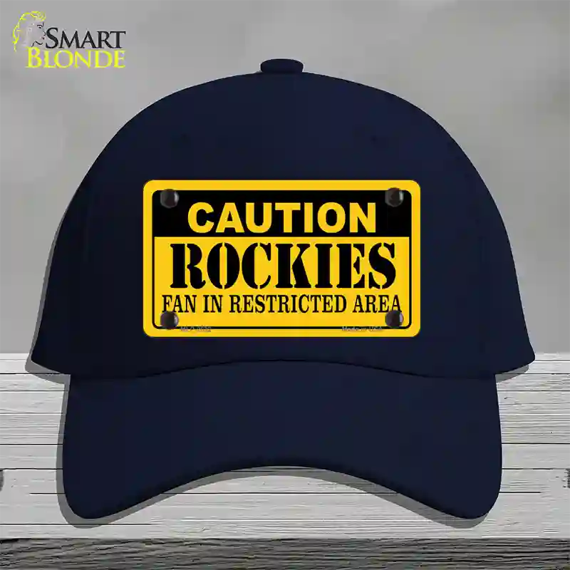 Caution Rockies Fan Novelty License Plate Hat Cotton / Navy