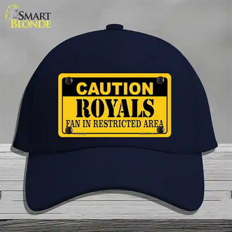 Caution Royals Fan Novelty License Plate Hat Cotton / Navy