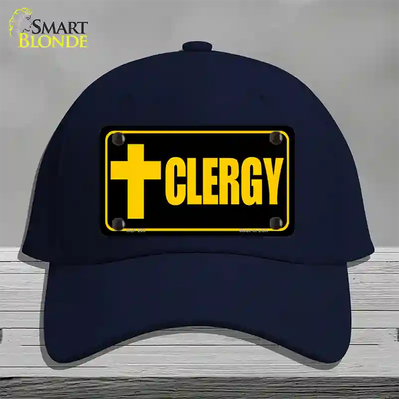 Clergy Vanity Novelty License Plate Hat Cotton / Navy