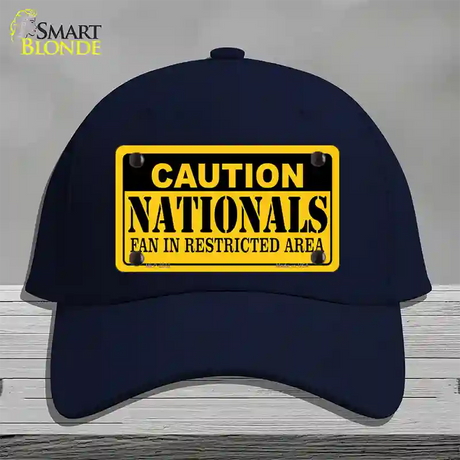 Caution Nationals Fan Novelty License Plate Hat Cotton / Navy