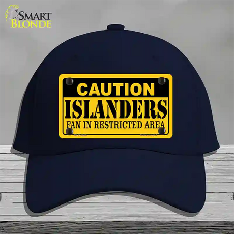 Caution Islanders Novelty License Plate Hat Cotton / Navy