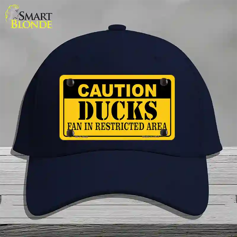 Caution Ducks Novelty License Plate Hat Cotton / Navy