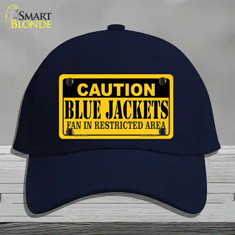 Caution Blue Jackets Novelty License Plate Hat Cotton / Navy