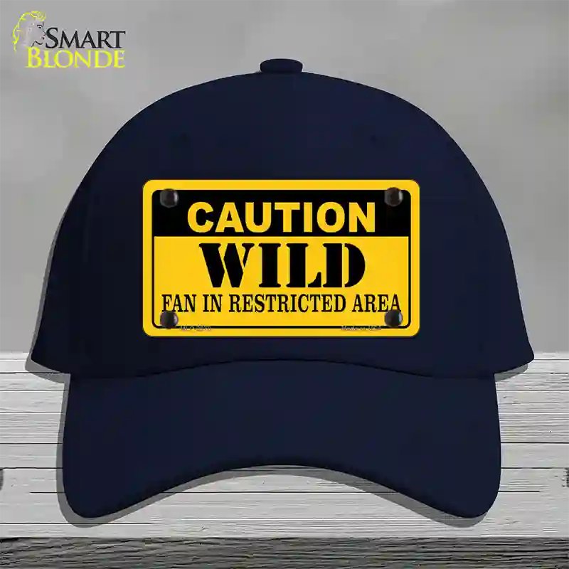 Caution Wild Novelty License Plate Hat Cotton / Navy