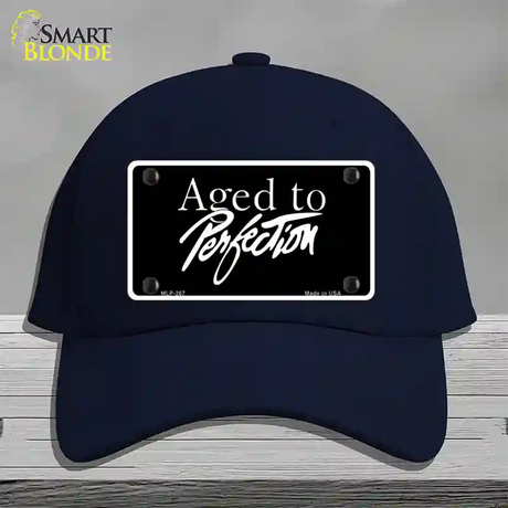 Aged To Perfection Novelty License Plate Hat Cotton / Navy