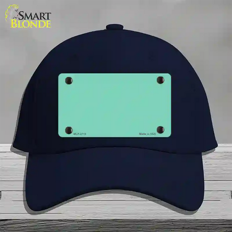 Mint Solid Novelty License Plate Hat Cotton / Navy