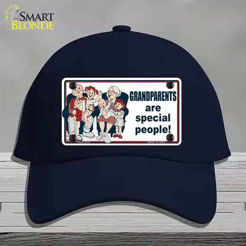 Grandparents Are Special People Novelty License Plate Hat Cotton / Navy