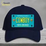 Cowboy New Mexico Teal Novelty License Plate Hat Cotton / Navy