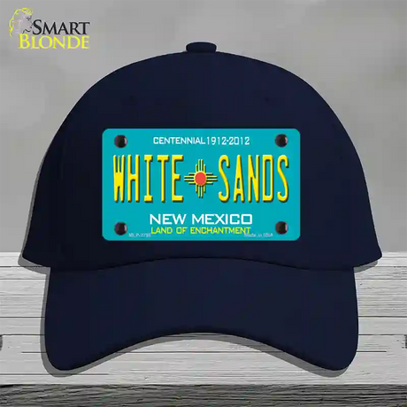 White Sands New Mexico Teal Novelty License Plate Hat Cotton / Navy