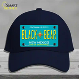 Black Bear New Mexico Teal Novelty License Plate Hat Cotton / Navy