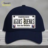 Aguas Buenas Puerto Rico Novelty License Plate Hat Cotton / Navy