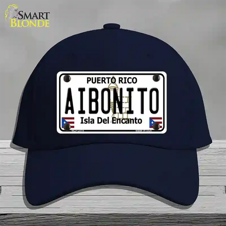 Aibonito Puerto Rico Novelty License Plate Hat Cotton / Navy