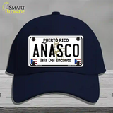 Anasco Puerto Rico Novelty License Plate Hat Cotton / Navy