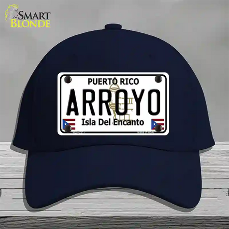 Arroyo Puerto Rico Novelty License Plate Hat Cotton / Navy