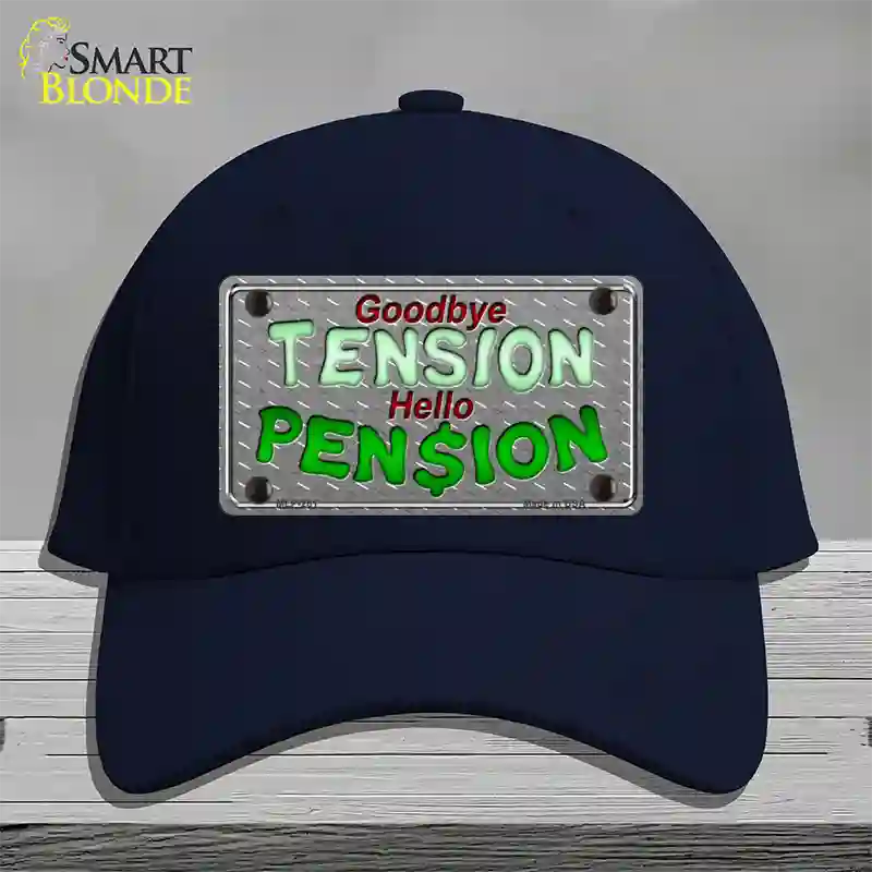 Tension Pension Novelty License Plate Hat Cotton / Navy