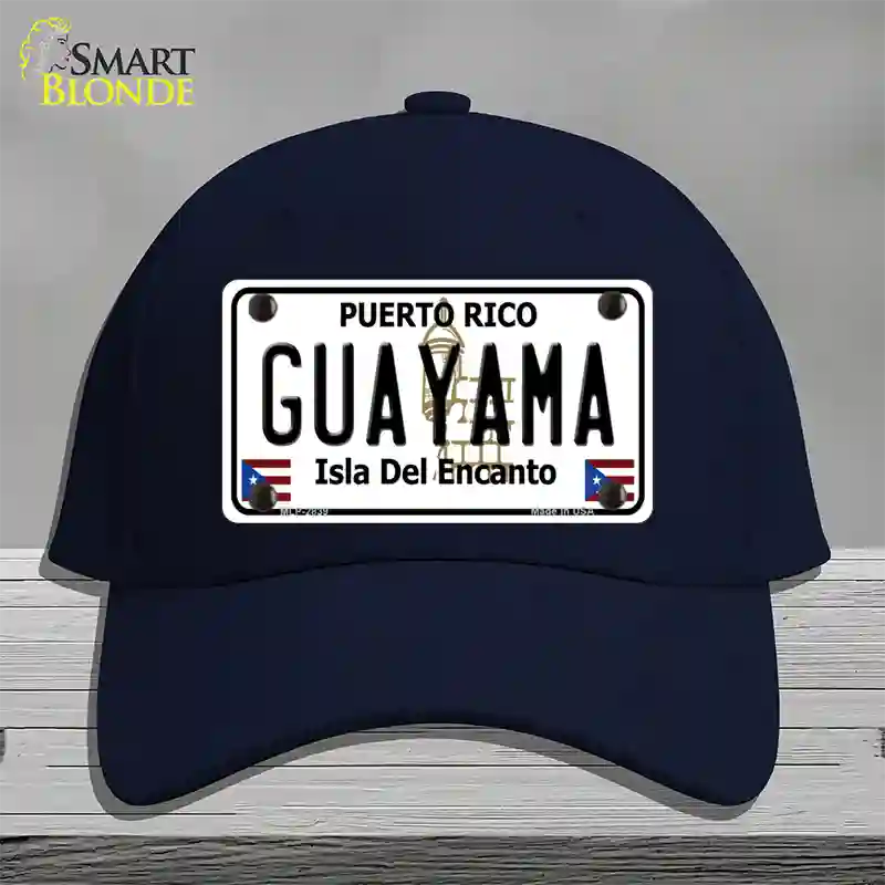 Guayama Puerto Rico Novelty License Plate Hat Cotton / Navy