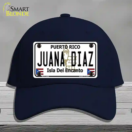 Juana Diaz Puerto Rico Novelty License Plate Hat Cotton / Navy