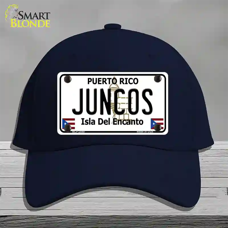 Juncos Puerto Rico Novelty License Plate Hat Cotton / Navy