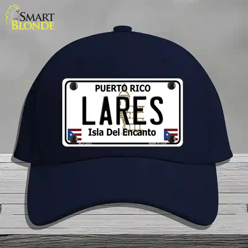 Lares Puerto Rico Novelty License Plate Hat Cotton / Navy