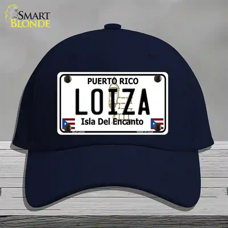 Loiza Puerto Rico Novelty License Plate Hat Cotton / Navy