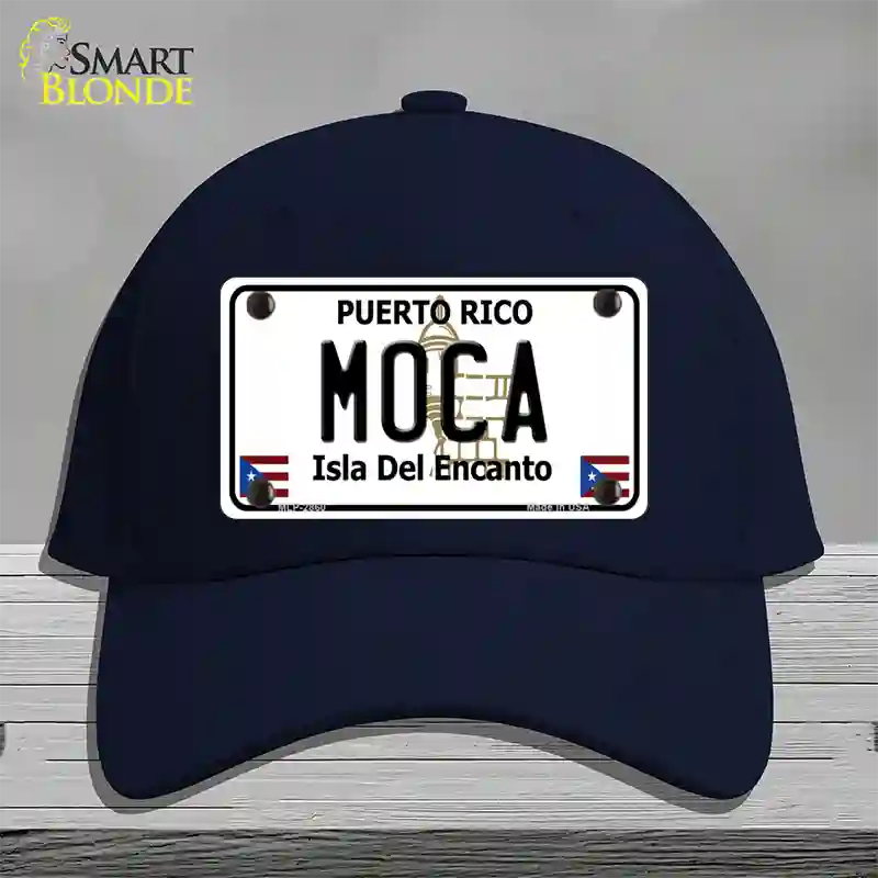 Moca Puerto Rico Novelty License Plate Hat Cotton / Navy