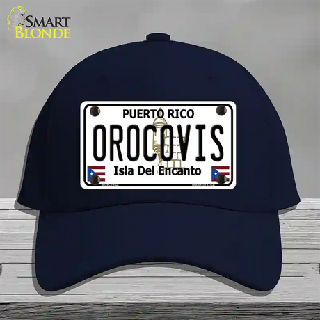 Orocovis Puerto Rico Novelty License Plate Hat Cotton / Navy