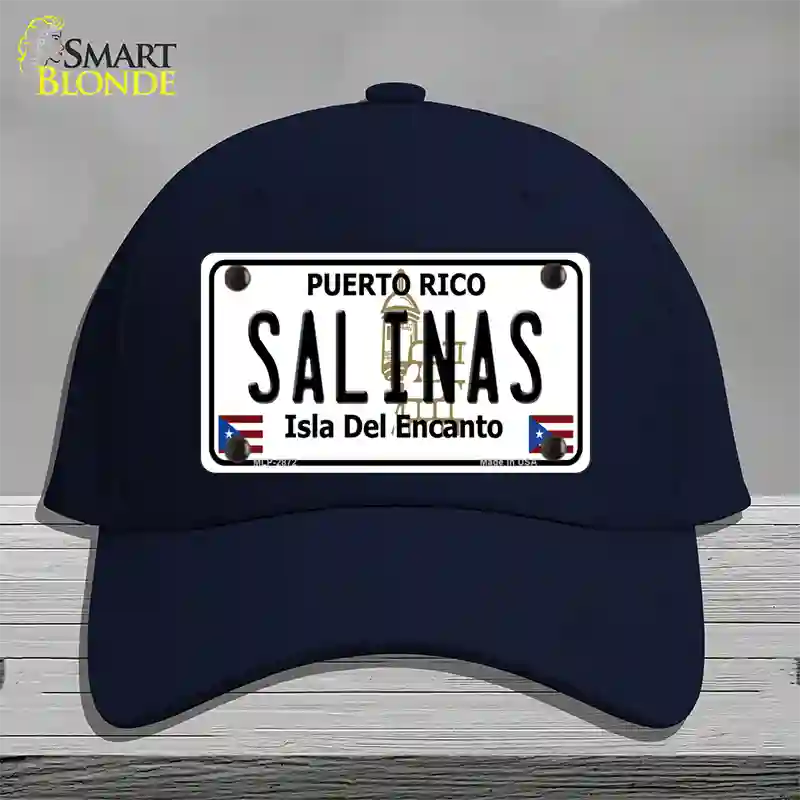 Salinas Puerto Rico Novelty License Plate Hat Cotton / Navy