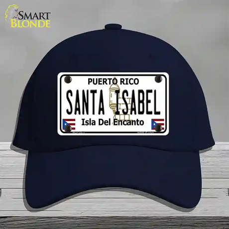 Santa Isabel Puerto Rico Novelty License Plate Hat Cotton / Navy