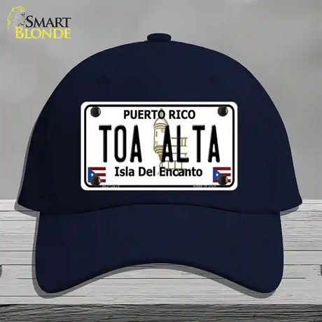 Toa Alta Puerto Rico Novelty License Plate Hat Cotton / Navy