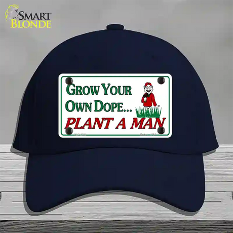 Grow Dope Novelty License Plate Hat Cotton / Navy