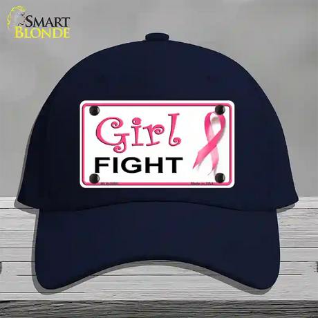 Girl Fight Novelty License Plate Hat Sign Cotton / Navy