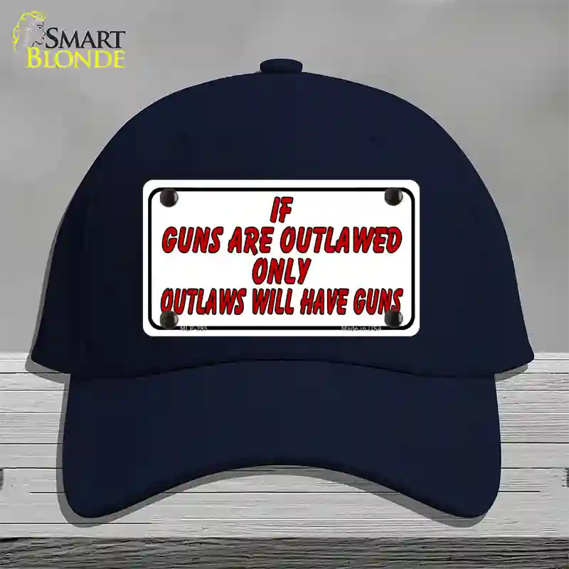 If Guns Are Outlawed Novelty License Plate Hat Cotton / Navy