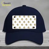 Gold White Polka Dot Novelty License Plate Hat Cotton / Navy