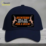 Hunters Will Do Anything Novelty License Plate Hat Cotton / Navy