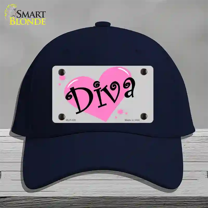 Diva Novelty License Plate Hat Cotton / Navy