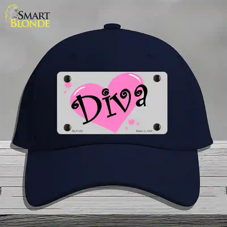 Diva Novelty License Plate Hat Cotton / Navy