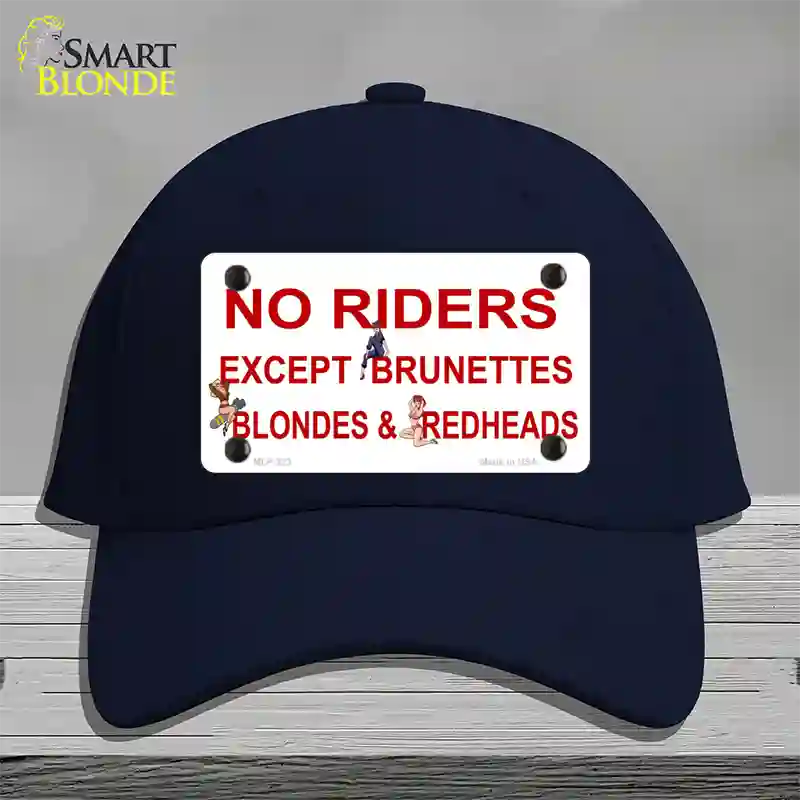 No Riders Except Novelty License Plate Hat Cotton / Navy