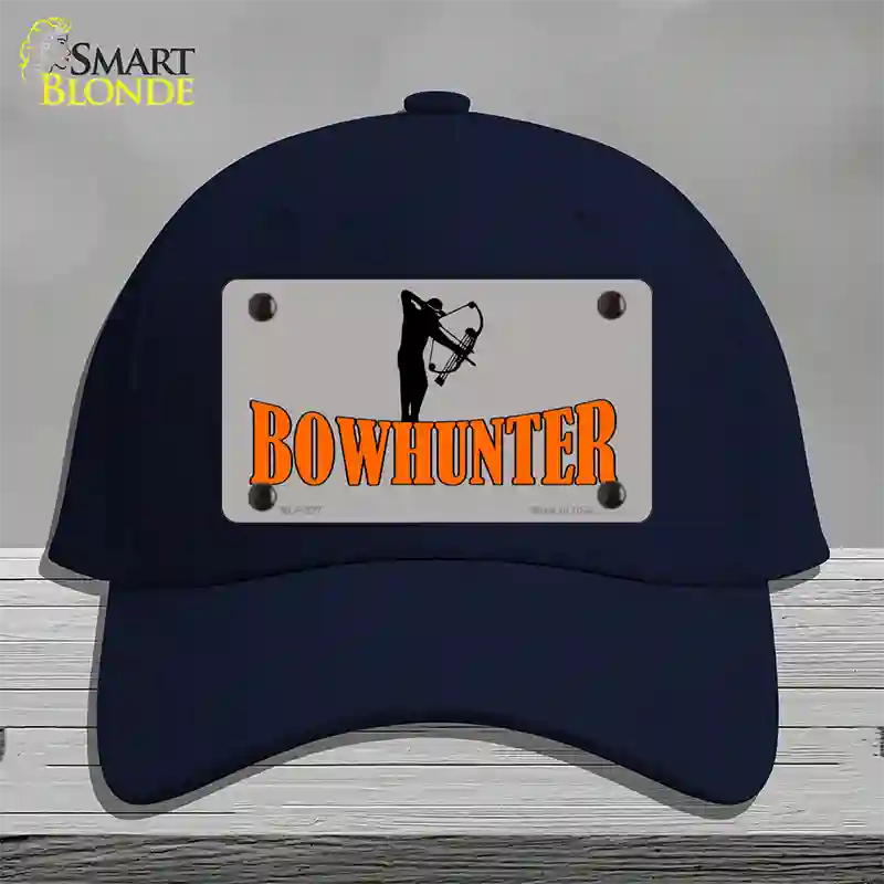 Bow Hunter Novelty License Plate Hat Cotton / Navy