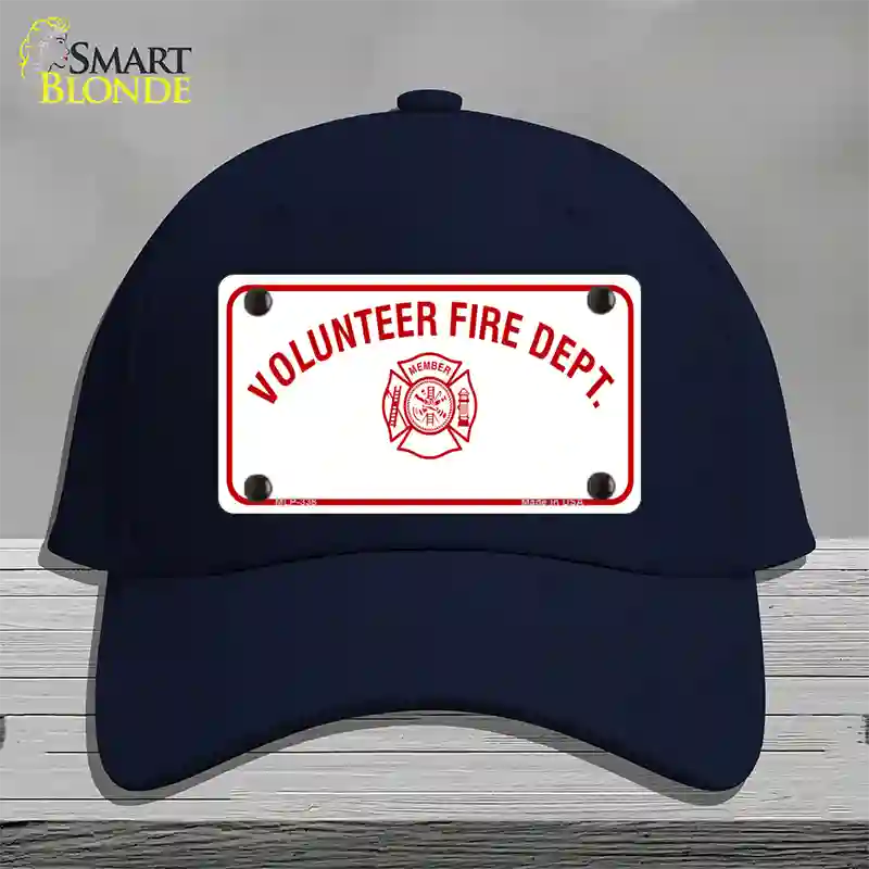 Volunteer Fire Department Novelty License Plate Hat Cotton / Navy