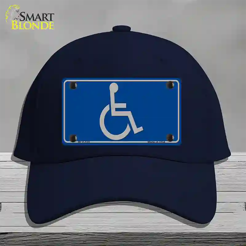 Handicap Logo Novelty License Plate Hat Cotton / Navy