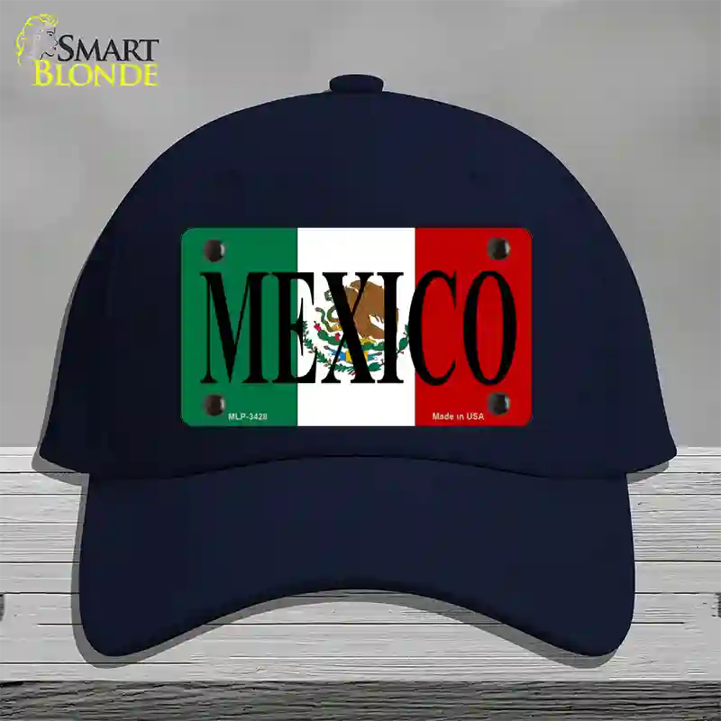 Mexico Novelty License Plate Hat Cotton / Navy