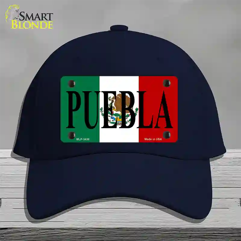 Puebla Novelty License Plate Hat Cotton / Navy